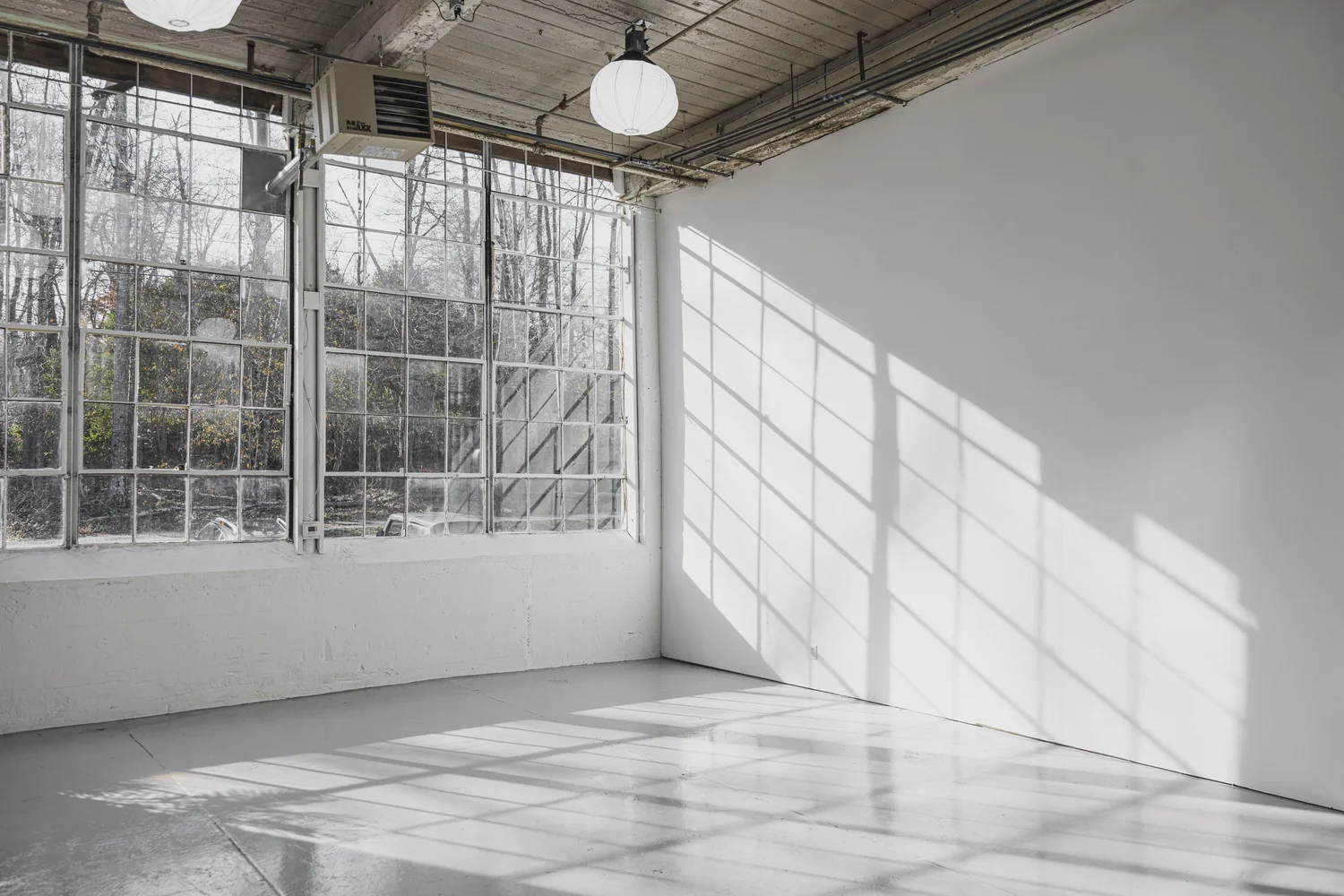 Mill windows with light